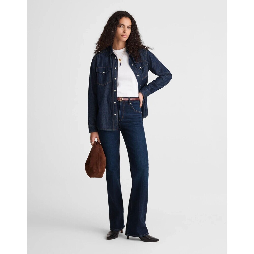 NWT Madewell The Relaxed Bootcut Jeans Size 24 High Rise Denim Stretch $148